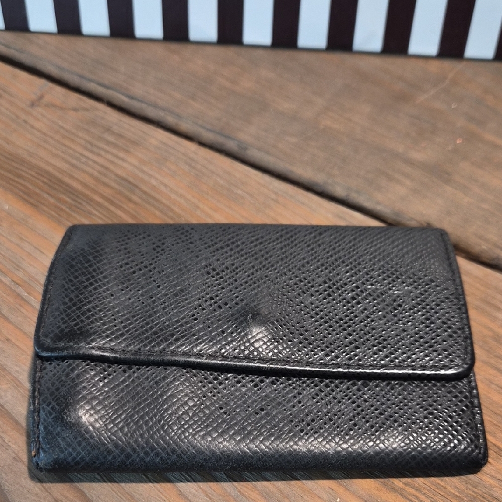 Louis Vuitton Black Textured Wallet